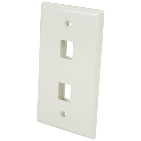 STARTECH.COM Dual Outlet RJ45 Universal Wall Plate White PLATE2WH